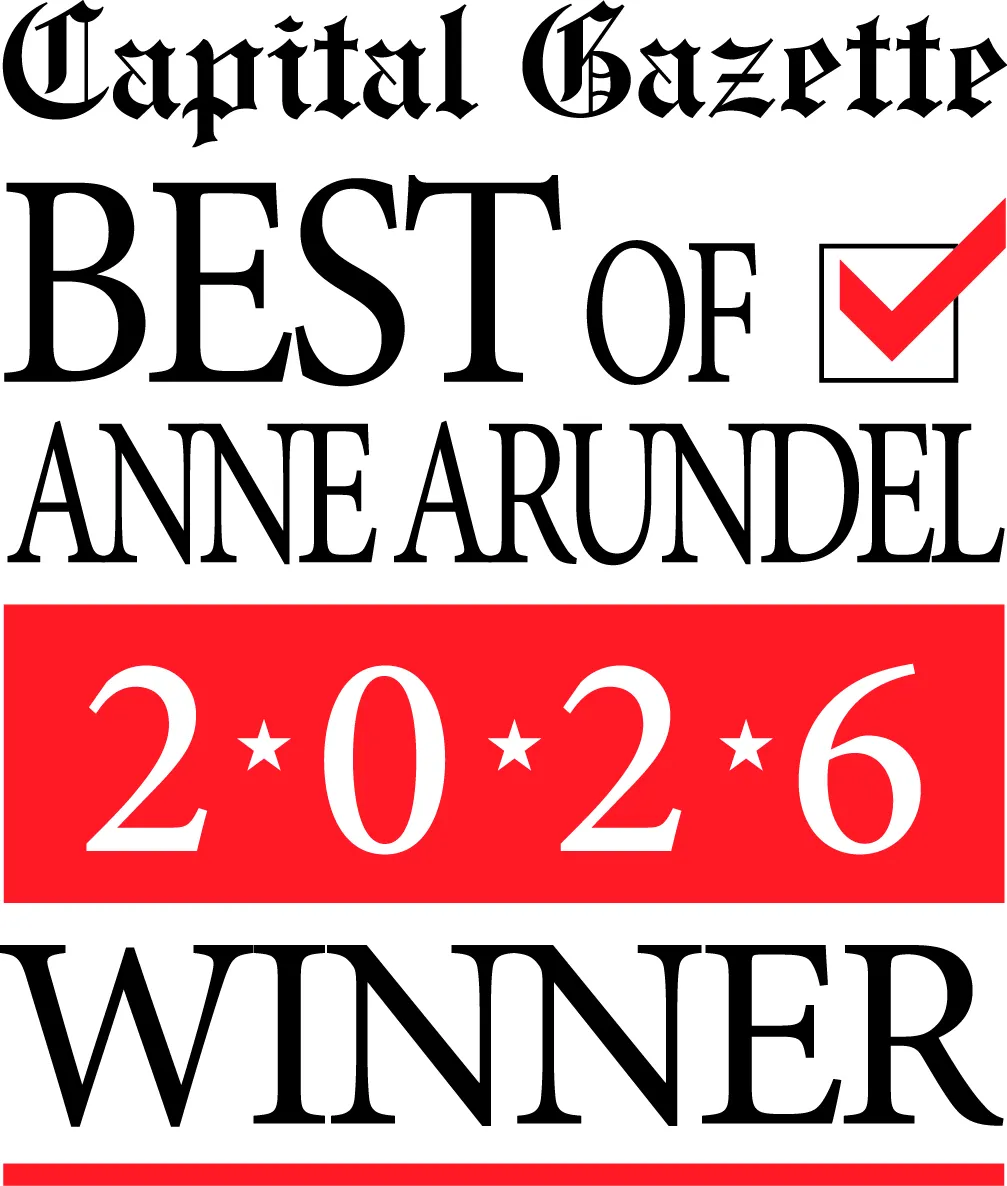 Capital Gazette Best of Anne Arundel 2026 Winner logo with black and red text and a red checkmark.